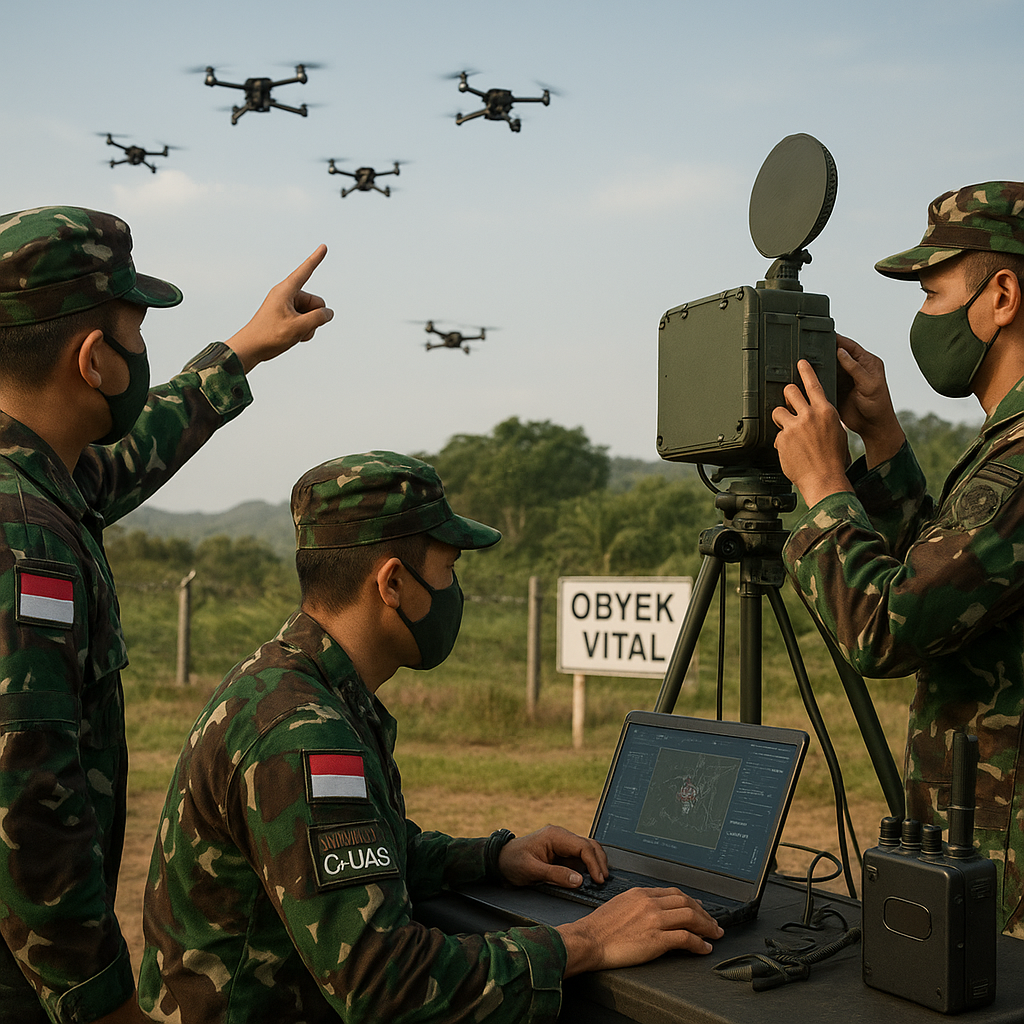 Strategi 'Counter-Unmanned' TNI: Menghadapi Ancaman Drone Swarming di Perbatasan Darat dan Vital Object Nasional